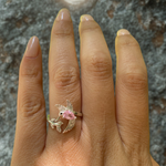 Anillo Colibrí Agua rosa