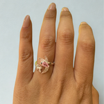 Anillo Colibrí Agua rosa