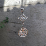 Collar Nudo de Bruja  Con Tetragrámaton Circón Brillante